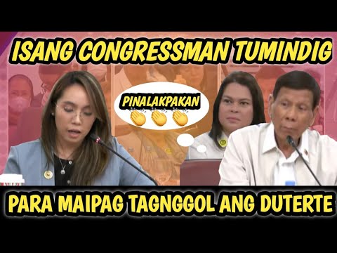 PINAG TANGGOL NG CONGRESSWOMAN ANG DUTERTE