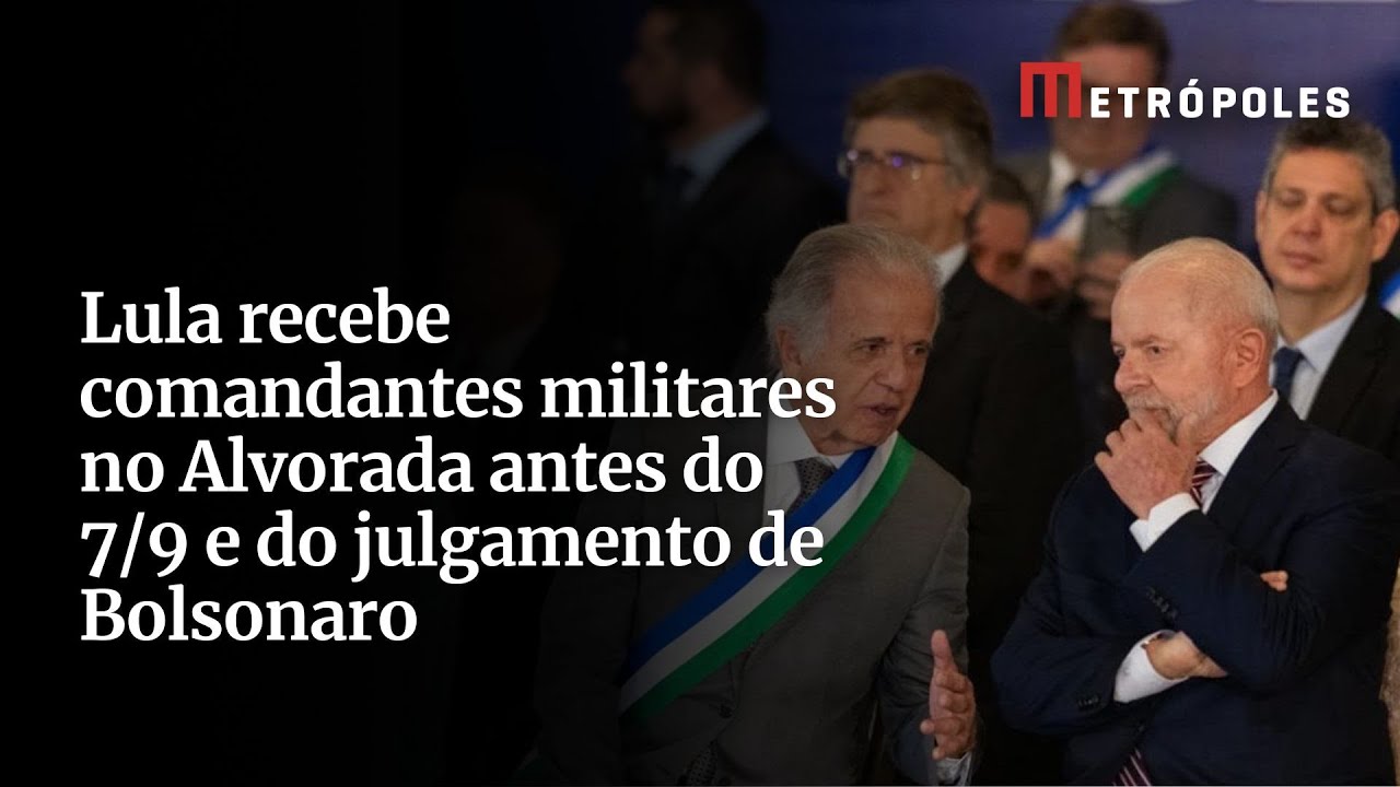 Lula recebe comandantes militares no Alvorada antes do 79 e do julgamento de Bolsonaro