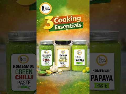 Cooking Essentials - Ginger Garlic , Papaya & Green Chili Paste -  Recipe by Food Fusion