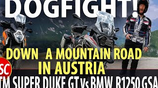TSMC KTM Vs BMW Dogfight on a random Austrian mountain road