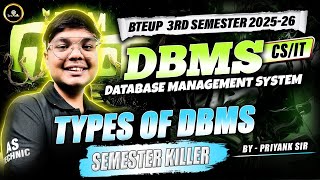 Lec-5 :TYPE OF DBMS CS and IT 3rd semester new syllabus 2025 DataBasemanagement  Polytechnic