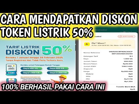 Cara Mendapatkan Diskon Token Listrik 50% || Cara Membeli Token Listrik Diskon 50 Persen