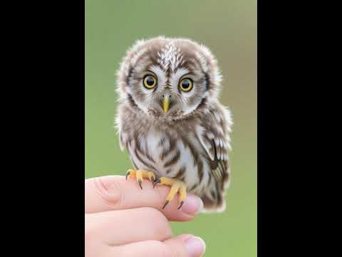 baby owl satisfying video 😍 #youtubeshorts #cute #animallife #aishorts #wildlife