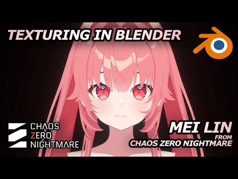 Mei Lin - Chaos Zero Nightmare - 3D Blender Texturing Workflow