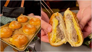 تعجزي عليه ؟! أسرع برغر اكسبرس(همبرغر) تقدرو جربوه بعجينة قطنية 😍 لي يذوقو عندك راح يهبل ملبنة