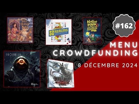Menu Crowdfunding 08/12/2024 - Enormity, CDMD Forbidden Reaches, 52 Realms, etc.