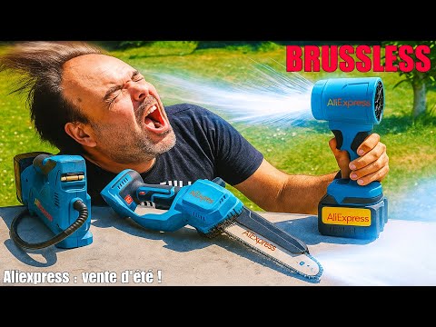 ALIEXPRESS souffleur 20V BRUSHLESS, gonfleur, mini tronçonneuse promotion d'été