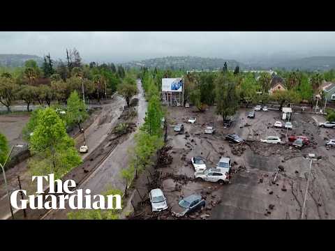 Heavy rain hits Chile's capital damaging vehicles and homes