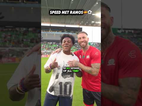 Speed met Ramos🤩🇪🇸#ishowspeed #football #goat #shorts