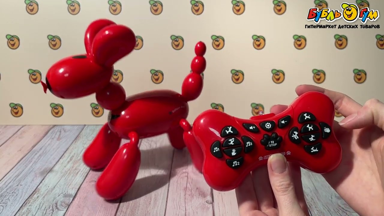 Робо-пес Lanson Toys Balloon dog с управлением голосом и жестами р/у звуковые эффекты в ассортименте - видео