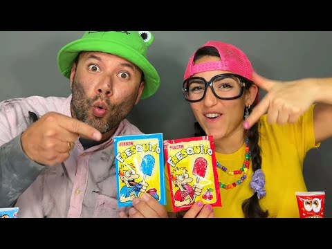 Blue vs Green Candy drink dessert Color Food challenge 컬러 푸드 챌린지