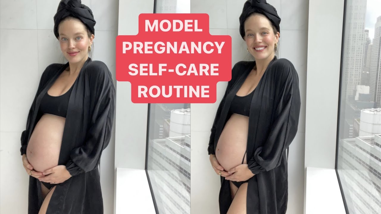 Model Pregnancy Self-Care Routine - Body + Belly Care, Skincare, Shower Routine Emily DiDonato