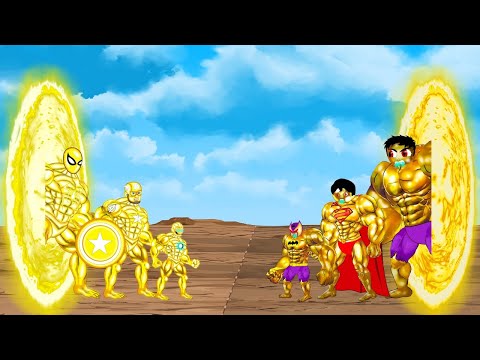 GOD BABY HULK & SPIDERMAN, SUPERMAN vs BLACK PANTHER, IROMAN, VENOM | SUPER HEROES MOVIE ANIMATION