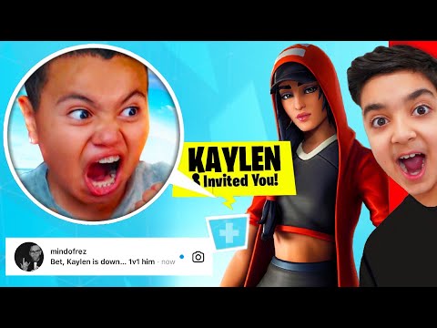 We Dm'd MINDOFREZ To See If His Little Brother KAYLEN Wants To 1V1 BABYSCRUBZ In Fortnite