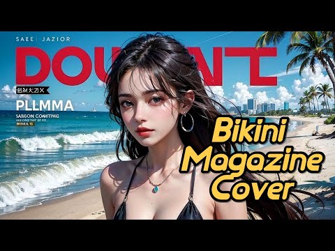 [AI Journey] Bikini Magazine Cover   #AIJourney #Bikini #MagazineCover