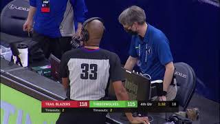 Minnesota Timberwolves vs Portland Trail Blazers Full Mistake Clutch referee 03/13/21