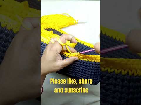 crochet nylon macrame mini basket stitching