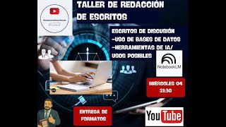 REDACCIÓN DE ESCRITOS y uso de HERRAMIENTAS DIGITALES-IA, SESIÓN 1