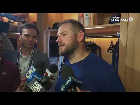 Max Muncy Reacts to Dodgers Offense Exploding in Game 1 Win Over The <strong>Braves</strong>!