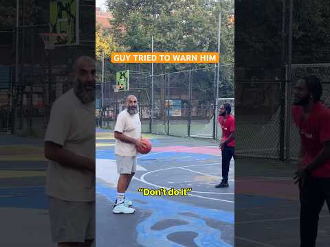His boy tried to warn him about me 😂 #streetball #basketball #georgethemessiah #newyork