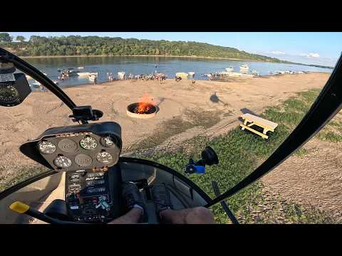 Flying my Helicopter to a Beach BBQ!