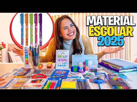 MEU MATERIAL ESCOLAR 2025 COMPLETO!!!