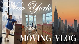 New York Diaries | moving vlog📦 empty apartment tour, unpacking & settling into the new apartment!