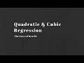 Cubic and Quadratic Regression Concepts