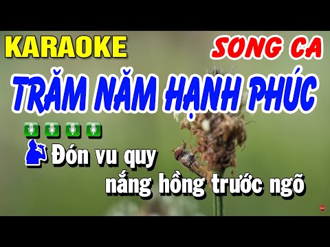 Karaoke Trăm Năm Hạnh Phúc Nhạc Sống Song Ca Bm | Huỳnh Lê