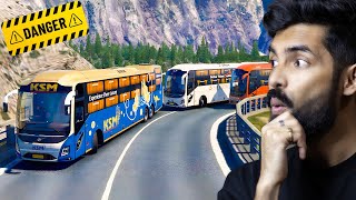 Driving a Volvo 9600 Bus on Dangerous Mountain Roads | ETS 2