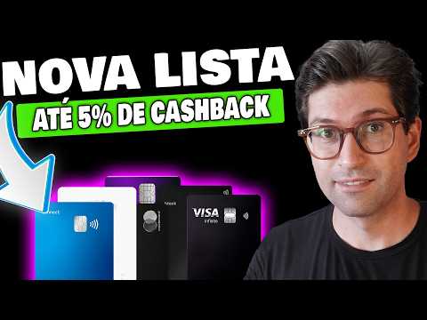 💸 8 Melhores cartões com cashback para 2025. Até 5% de Volta💸