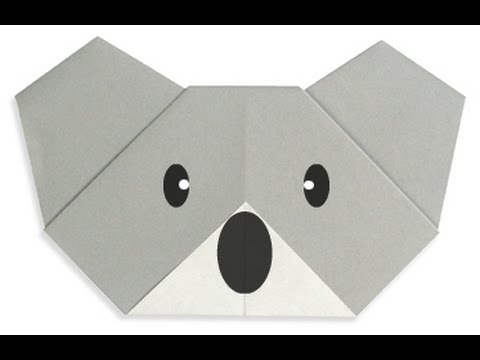 How to make origami Koala face - YouTube