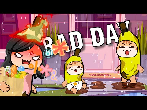 Banana Cat Family 🐱🍌 Cry 😿 and Happy 😸🥰 FUNNY FAMILY #20