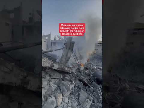 Gaza: Rescuers pull bodies out of rubble