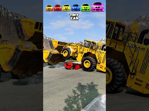 Cars vs two giant crane ? #shorts #beamngdrive