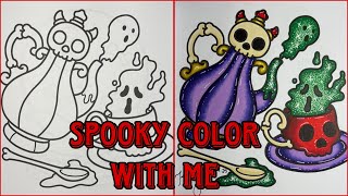 ASMR ✨ | Cozy Color With Me | Spooky Stuff by Southern Lotus 👻