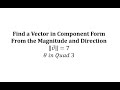 Vector Components and Trigonometric Functions