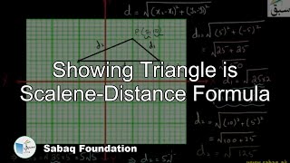 Showing  Triangle is Scalene-Distance Formula