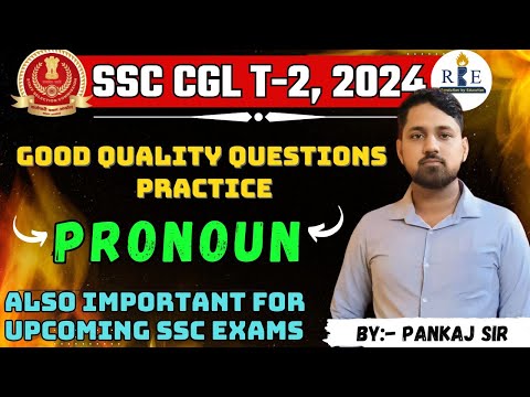 Pronoun Chapter important questions| English practice session for SSC CGL Tier-2 Class-2