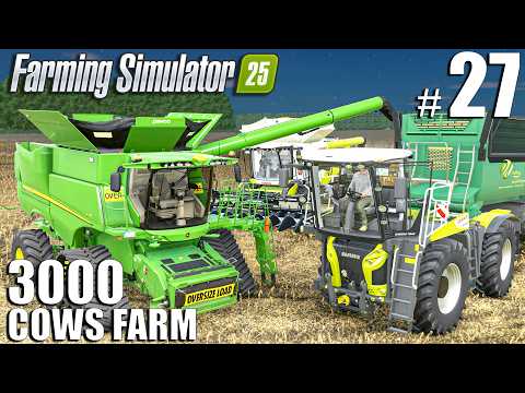 First NIGHT HARVEST in FS25 | 3000 COWS Farm #27 | Farming Simulator 25