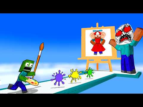 Minecraft Mobs : DRAWING RUN CHALLENGE - Minecraft Animation