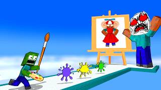 Minecraft Mobs : DRAWING RUN CHALLENGE - Minecraft Animation