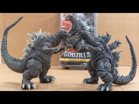 Godzilla 2001 (GMK) Action Figure by Hiya Toys Review and Comparison to SHMA and NECA