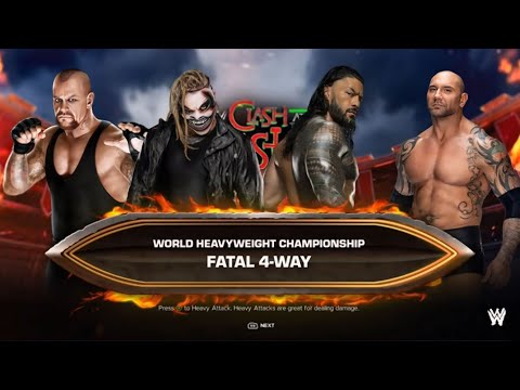 WWE 2K24 Roman Reigns vs Undertaker vs Batista vs The Fiend For undisputed and wwe championship