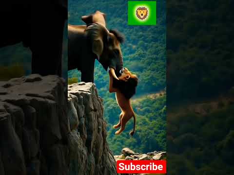 😱ओह माय गॉड हाथी ने शेर को पछाड़ा 😱 जबरदस्त फाइट #animal #sher #hathi #cartoon #animals #animal