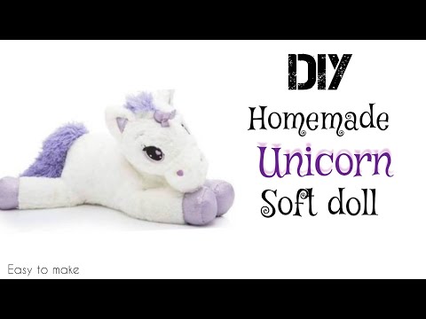diy unicorn doll/homemade unicorn/home decor/how to make unicorn softtoy/unicorn doll making at home