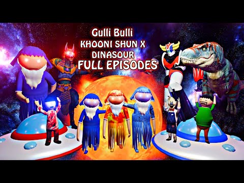 GULLI BULLI AUR KHOONI SHUN X DINASOUR (FULL EPISODE) | GULLI BULLI CARTOON | MUMMY HORROR STORY
