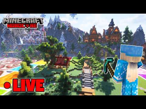 Hardcore Minecraft LIVE - Candyland Building + More (23,734 day world)