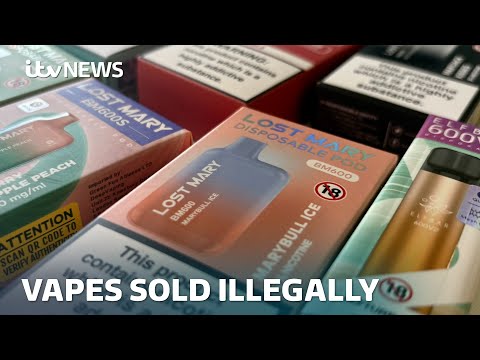 Undercover filming shows disposable vapes being illegally sold in Wales despite ban | ITV News
