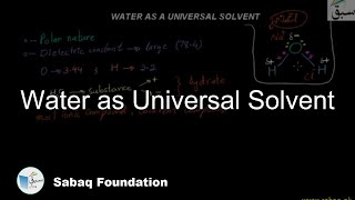 Water as Universal Solvent